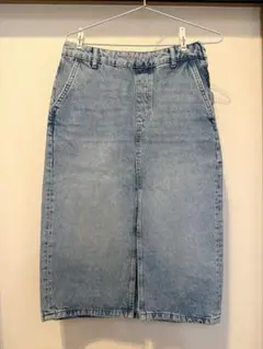 ZARA デニムスカート ライトブルー スリット入り
