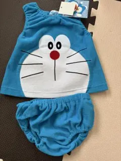 ドラえもん タオル生地 トップス&パンツ セット 60-70cm