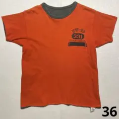 Warenhouse ダブルフェイスTシャツ オレンジ／グレー 36のサムネイル