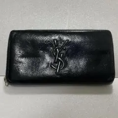 SAINT LAURENT サンローラン YSLロゴ エナメル 長財布 ブラックのサムネイル