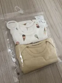 【新品】プティマイン 半袖 ボディスーツ ロンパース 70cm