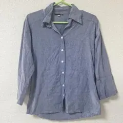 綿100% H&M シャツ　Lサイズ　長袖　レディース　ブルー