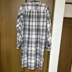 オーガニックコットン チェック　ロングシャツのサムネイル