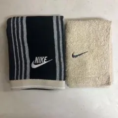 【新品未使用】　【NIKE】 ハンドタオル ブラック&ベージュ　2枚セット