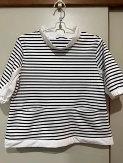 ポリーヌブロー　ボーダーカットソー　Mサイズのサムネイル