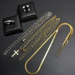 霧*ず様 ネックレス　まとめ売り　セット　ピアス　アクセサリー　ゴールド　リング