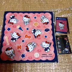 タイトーくじ　侍ジャパン×サンリオ　ハンドタオル　クリアカード　ハローキティ