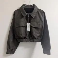 レザージャケット 合皮ブルゾン ヴィンテージ風 L