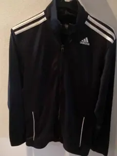 adidas 黒 ジップアップジャケット