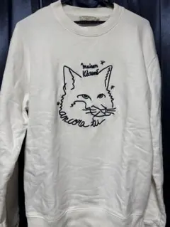 MAISON KITSUNÉ 刺繍 ホワイト スウェット Sのサムネイル