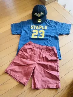 値下げ★devirock Tシャツ ハーフパンツ バットマン帽子 H&M 140のサムネイル