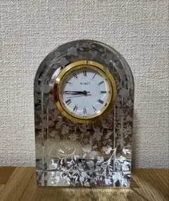 WAKO 和光 置時計 クリスタル 花柄 時計