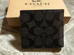 COACH ブラック 二つ折り財布