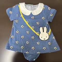新品、未使用　ベビー服　ミッフィー　半袖ロンパース 80cm MTR-62173のサムネイル