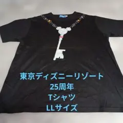 東京ディズニーリゾート　25周年　 グラフィック　 Tシャツ　 黒 　LLサイズ