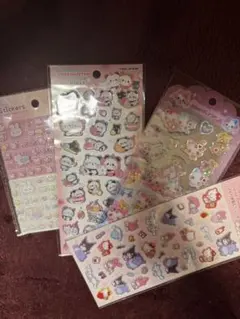 ４枚セット　サンリオ　もちぱん　まじかるみゅーちゃん　うさぎ　タイルシール