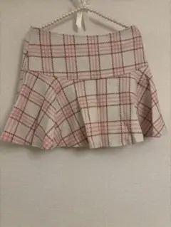 チェック柄フレアスカート