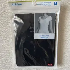 ユニクロ　エアリズム　UネックT（半袖）ブラックM