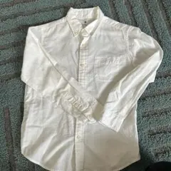 ボタンダウン　白シャツ　長袖　130
