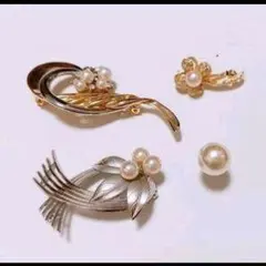エレガントなブローチセット 4点