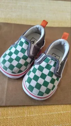 VANS チェック柄 スリッポン ベビーシューズ