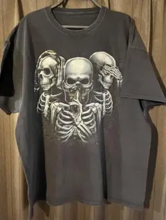 スカル ダークグレー Tシャツ