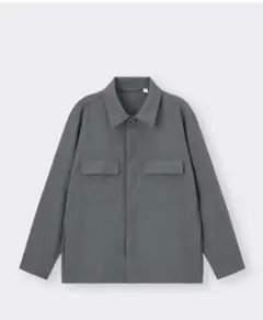 ダブルポケットシャツ GU グレー