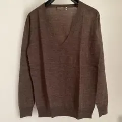 PAGEBOY 茶色 Vネック 長袖 ニット セーター トップス Mサイズ
