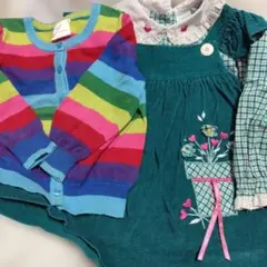 海外古着hanna Andersson カーディガン.ワンピースセット 80〜