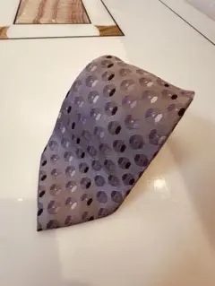 1125pierre cardin ドット柄ネクタイ グ紫系シルク