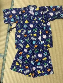 ポケモン ベストウィッシュ　甚平 120cm ネイビー