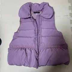 ピンクパープル ダウンベスト フリル付き　BeBeベベ