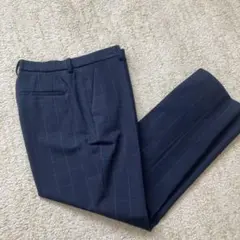 UNIQLO ネイビー チェック柄 スラックス