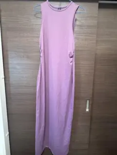 SHEIN ノースリーブ ロングワンピース パープル Lのサムネイル