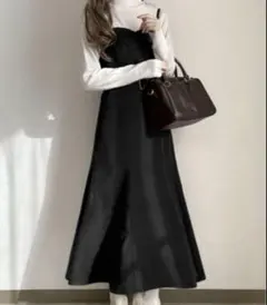 ベルト付きマーメイドキャミワンピース[ai42] ブラック