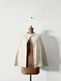 grin　ウールナイロン羽織　アイボリー