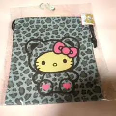 新品 ハローキティ 巾着 ポーチ 着ぐるみ S