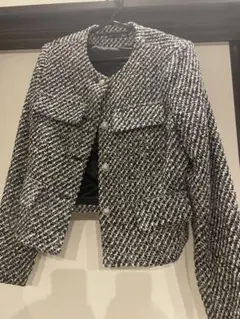 ツイードジャケット　黒　ブラック
