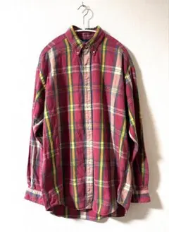 POLO Ralph Lauren ピンク マドラスチェックボタンダウンシャツ