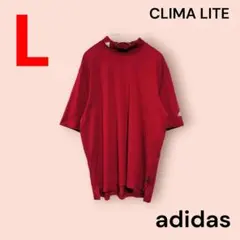 adidas　アディダス　CLIMALITE　Tシャツ　ゴルフ　赤　L　匿名配送