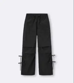 ジーユー⭐️テックプルオンパンツＳサイズ⭐️美品・ダンス・黒⭐️ワイドパンツ