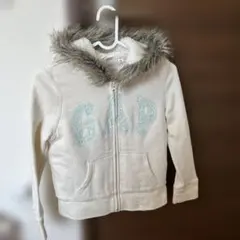 GAP Kids フード付きパーカー 8サイズ オフホワイト