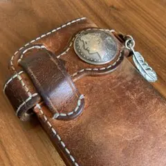 オールドコインカンパニー　サドルレザーウォレット レイラ　モルガンコンチョ本物のサムネイル