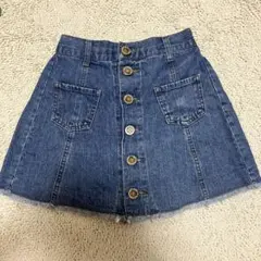 キッズデニムスカート 140cm 装飾ボタン付き
