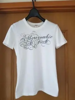 【アバクロ】ロゴTシャツ/白/Mサイズ