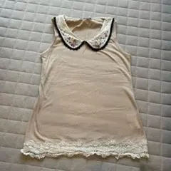 オリーブデオリーブ　刺繍襟のタンクトップのサムネイル
