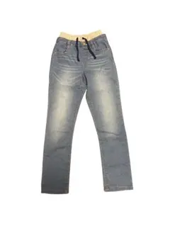 美品BREEZE 140 デニム パンツ ヴィンテージ 風ニコちゃんスマイル