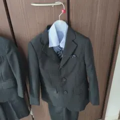 110cm ストライプスーツ ネクタイ付き