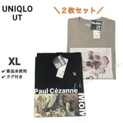 【新品未使用】②UNIQLO◆UTアート半袖Tシャツ◆２枚セット黒《XL》メンズ