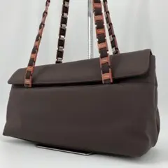 【美品✨】フェラガモ チェーンバッグ 肩掛け ショルダー 希少 ブラウン系